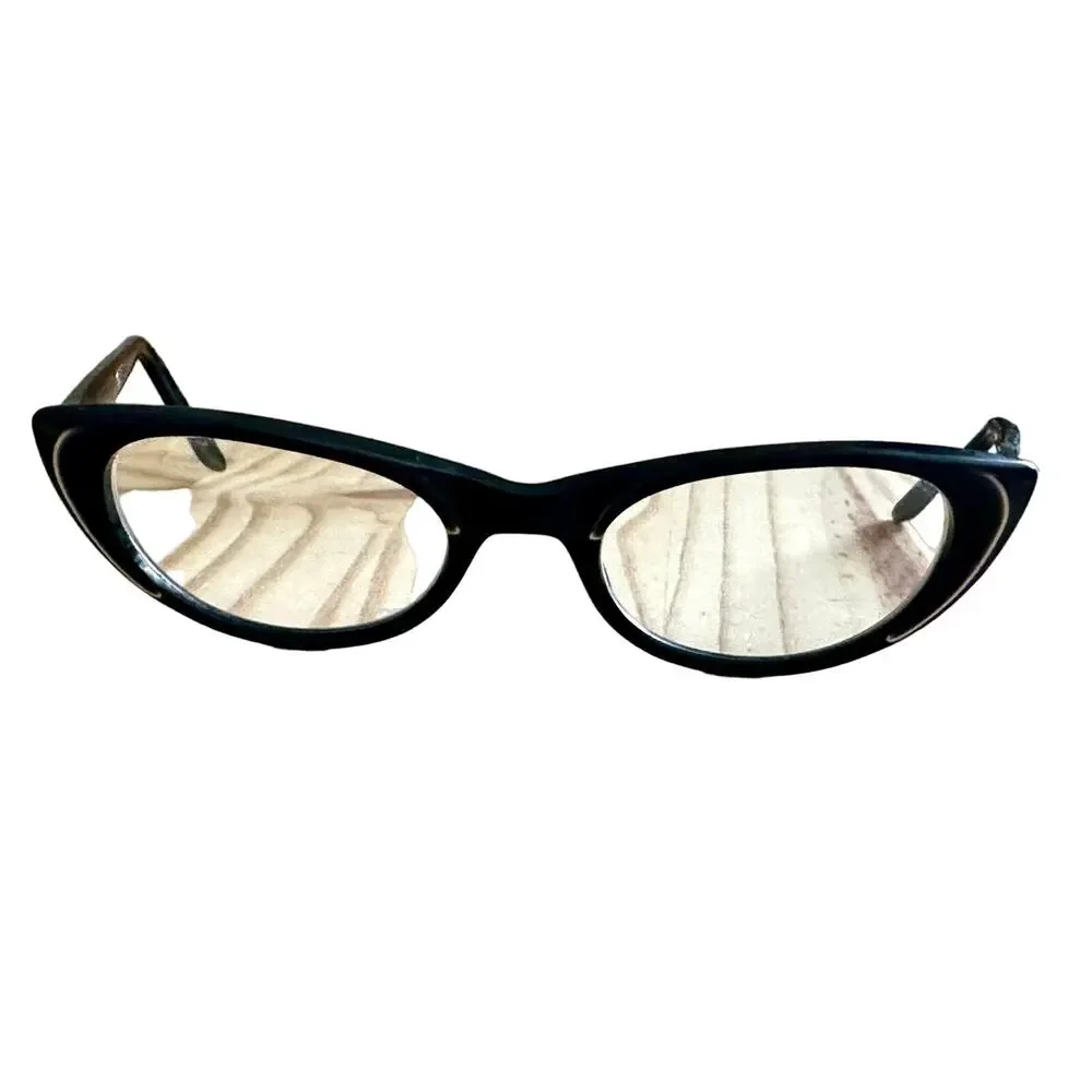 Vintage 1960s Black Cateye Glasses from Titmus